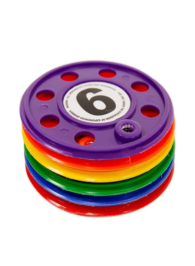 GISCO أقراص غطس جيسكو مرقمة لحمامات السباحة (مجموعة من 6 أقراص) | ألعاب مائية ممتعة للأطفال | مثالية لحفلات حمامات السباحة الصيفية والمغامرات المائية | تُحسّن مهارات السباحة - Image 4